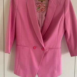 Ted Baker Pink Blazer with Tailored Fit and Notched Lapel